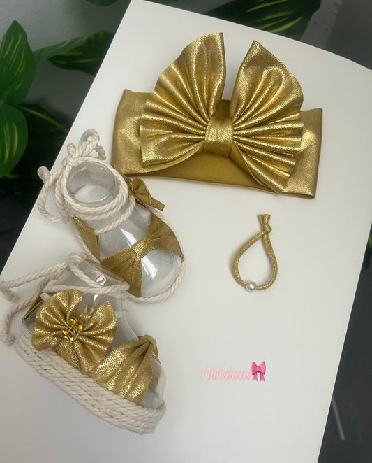 Set de lazo y sandalias plataformas πβ¨