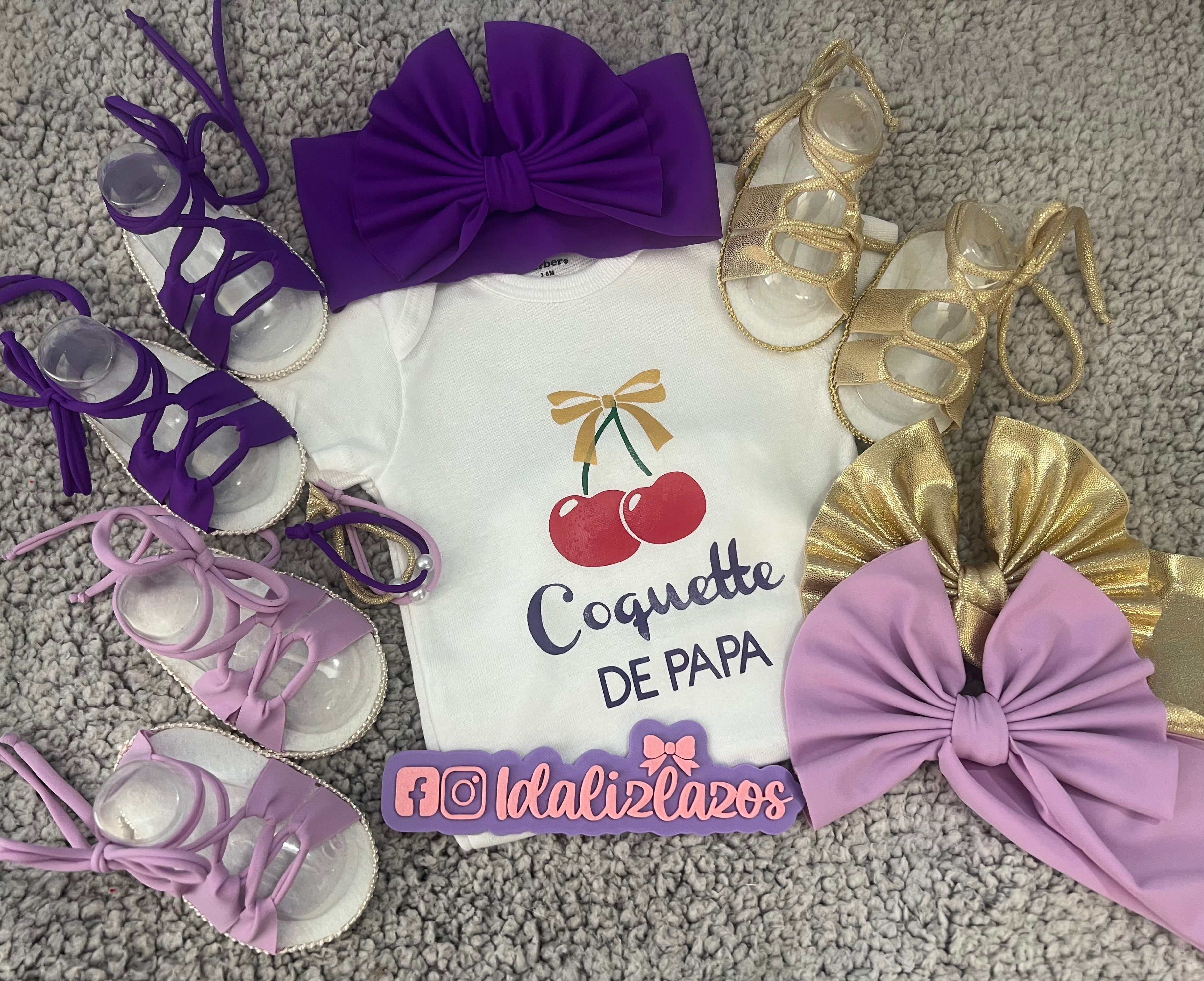 Set completos de lazos, sandalias, bodysuit y pulsera 🎀✨💓