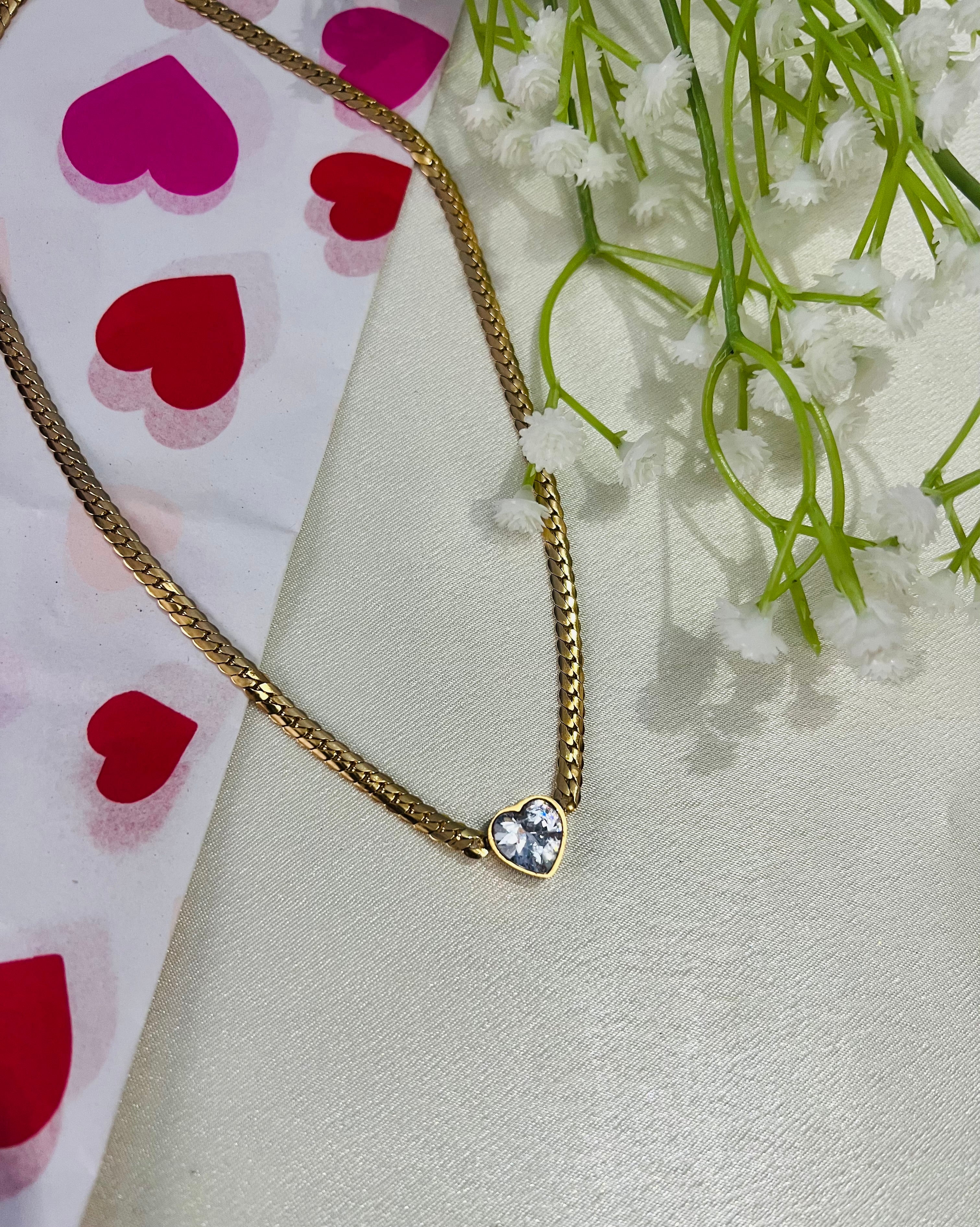 Crystal Heart Necklace ✨