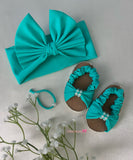Set de lazo y sandalias fruncidas🦋
