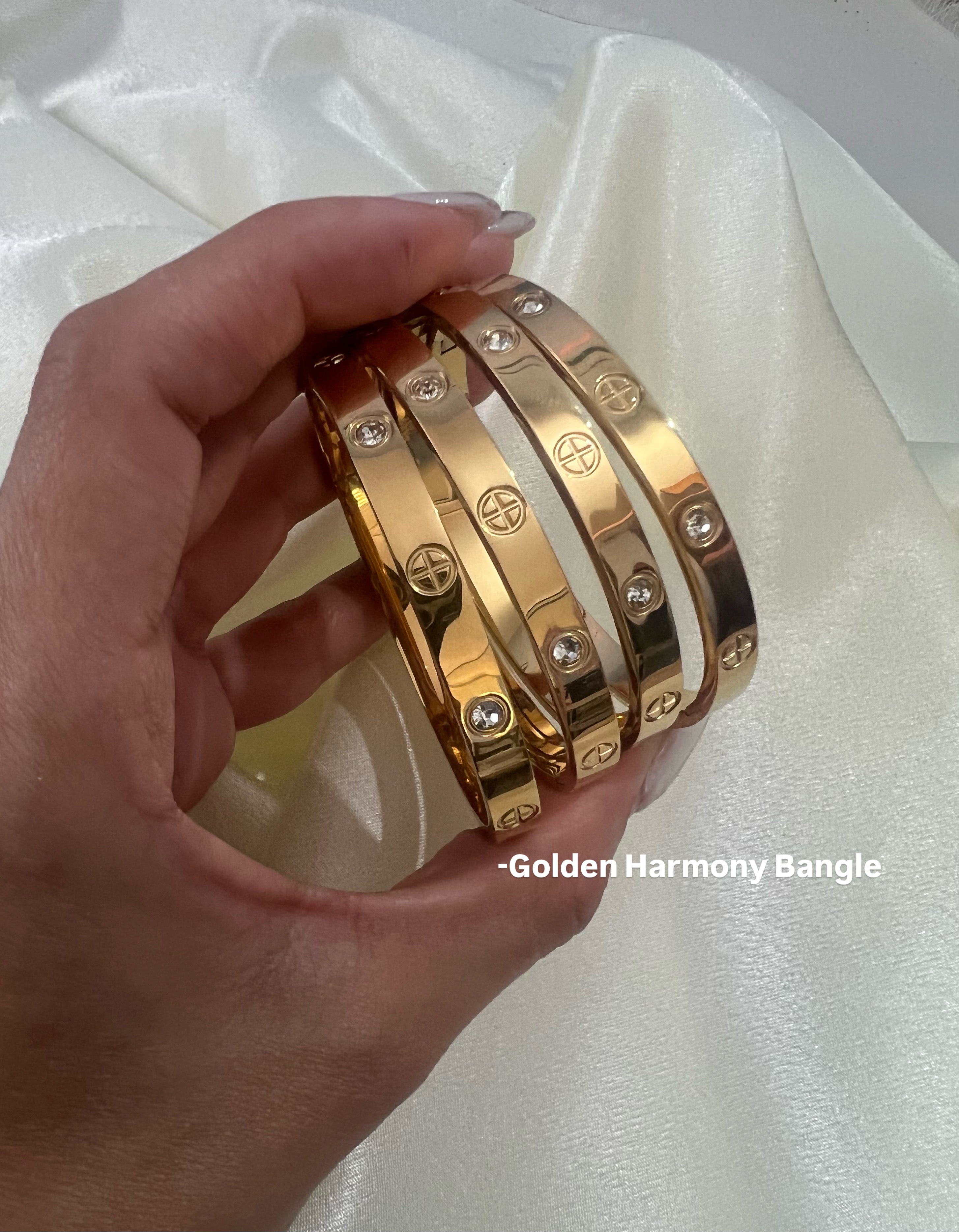 Golden harmony bangles ✨