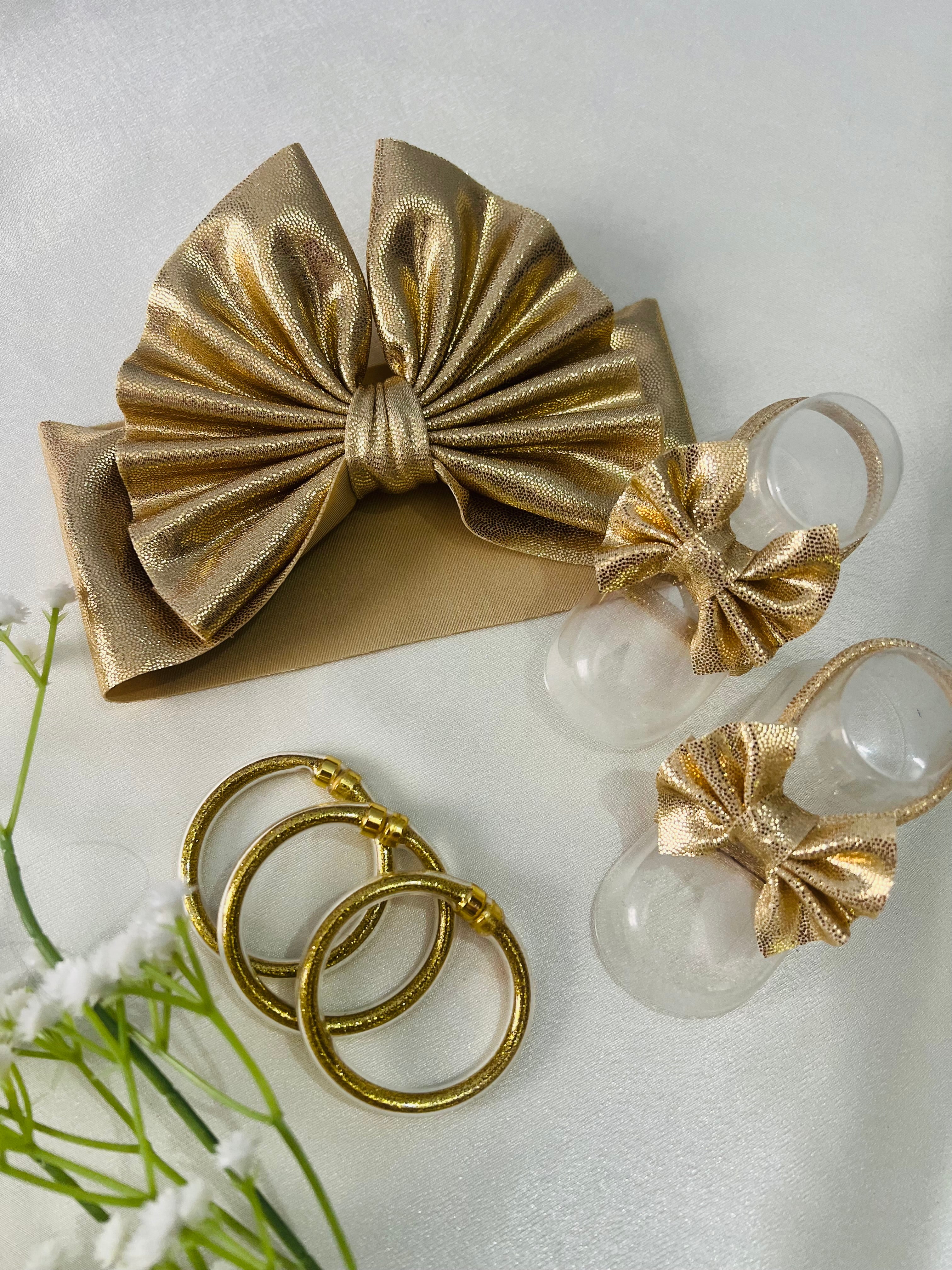 Set pies descalzos dorados✨